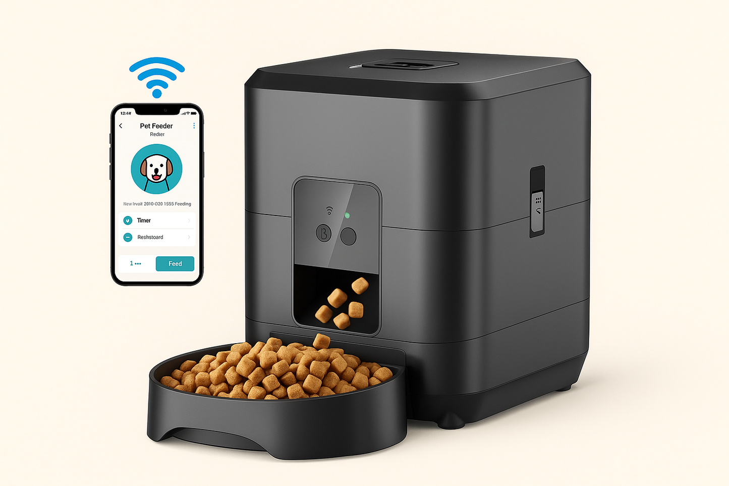 Distributeur automatique de croquettes connecté